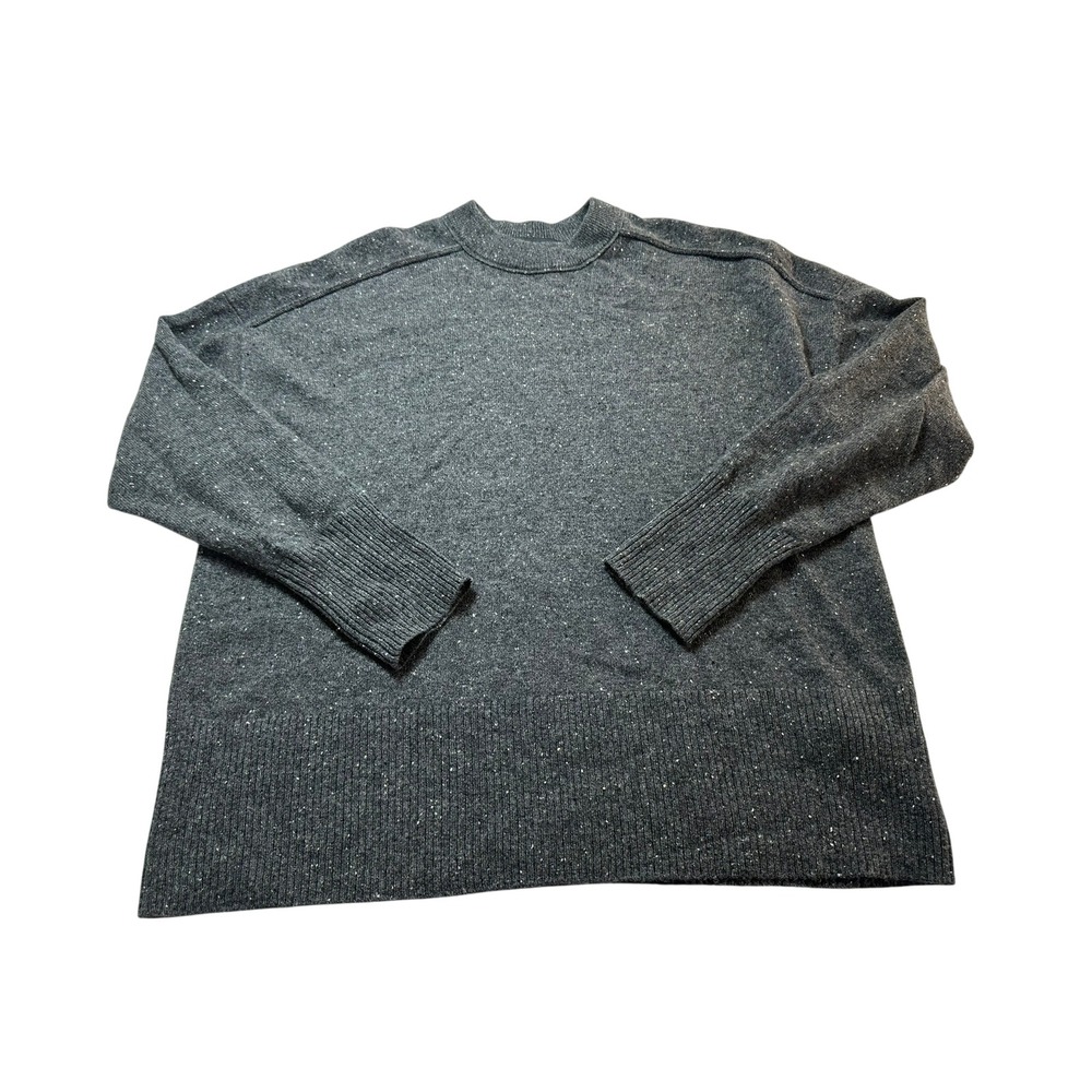 Whistles Cashmere Sweater Womens L Grey Excellent Flecked Relaxed Crew Neck